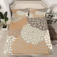 thumbnail image 2 of Homewish Aztec Dahlia Full Size Sheets,Boho Bohemain Floral Bed Sheets,Brown Gray Sheet Sets For Teens,Luxury Bedroom Decor,4pcs, 2 of 7