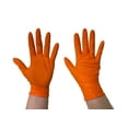 thumbnail image 2 of The Orange Diesel, Orange Nitrile Powder Free Disposable Gloves, 6 mil, Diamond Textured, Size Large, Sold By Case (10 Boxes of 100 Gloves), 2 of 7