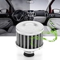 thumbnail image 4 of Air Filter, 12mm Universal Car Air Intake Filter Crankcase Vent Cover Breather(Silver), 4 of 5