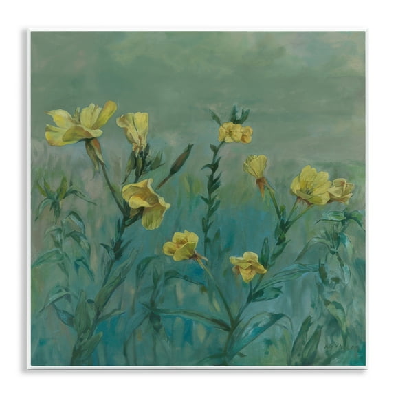 Stupell Industries Buttercup Flower Field Landscape & Nature Painting Unframed Art Print Wall Art, 12 x 12