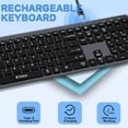 thumbnail image 4 of JOMAA Full Size USB Wireless Keyboard Backlit Led Light Rechargeable Bluetooth keyboard for Desktop Laptop Tablet Windows, 4 of 8