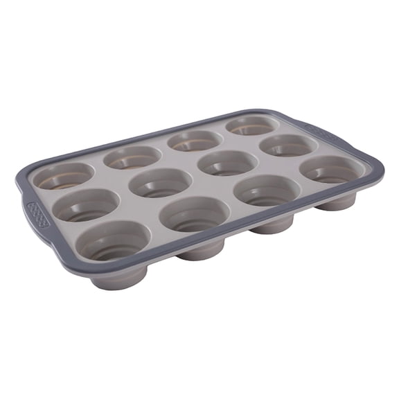 Silicone Muffin Pan, 12-Cup Silicone Muffin Pan, Oven-Safe Silicone Muffin Pan Cupcake Pan for Muffins Puddings and Cakes