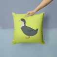 thumbnail image 2 of Carolines Treasures BB7688PW1414 Blue Swedish Duck Green Fabric Decorative Pillow, 14 x 14 in., 2 of 4