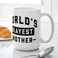thumbnail image 6 of CafePress - World's Okayest Brother - 15 oz Ceramic Large White Novelty Mug, 6 of 6