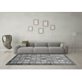 thumbnail image 3 of Ahgly Company Indoor Round Abstract Gray Modern Area Rugs, 6' Round, 3 of 4