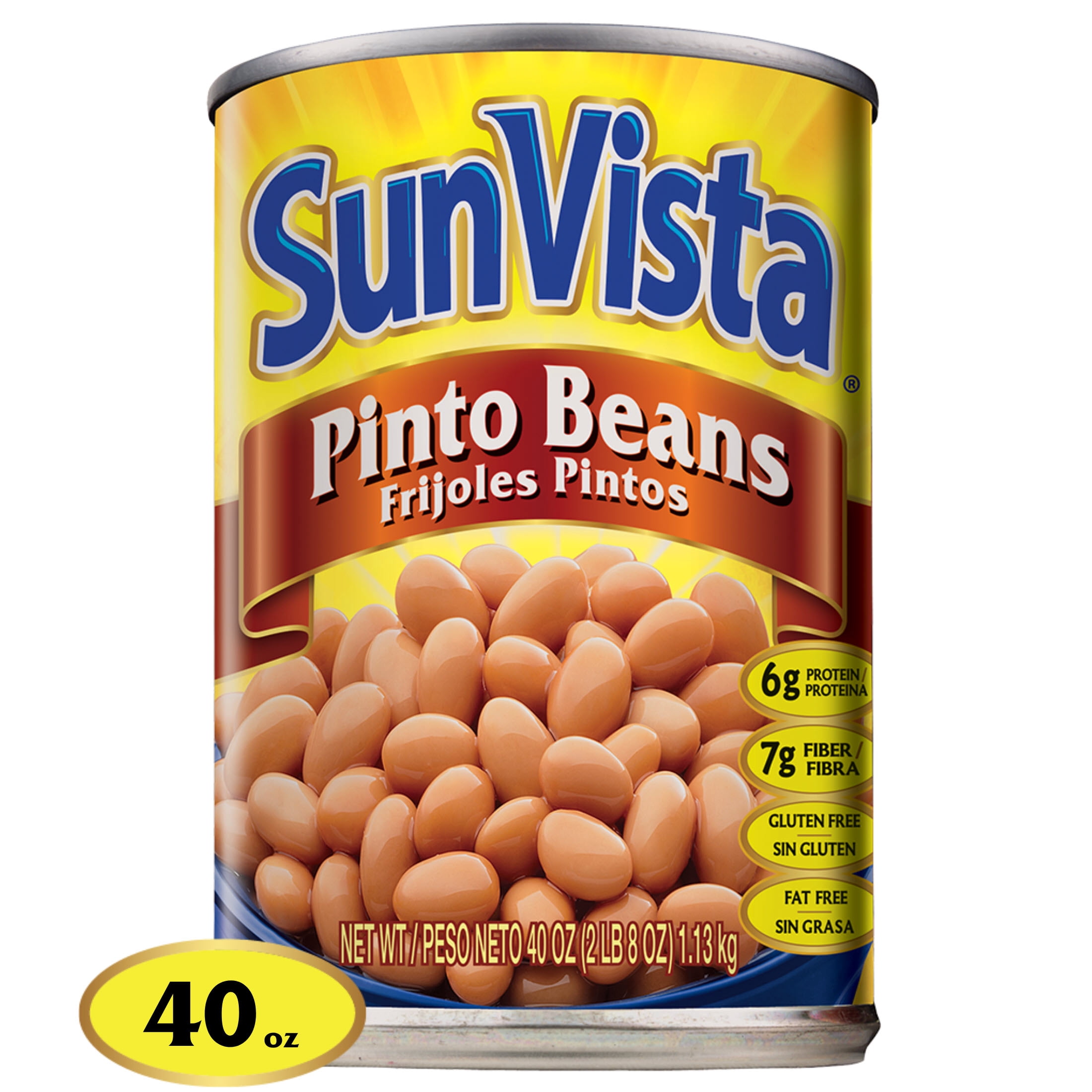 (4 pack) SunVista Pinto Beans 40oz Can