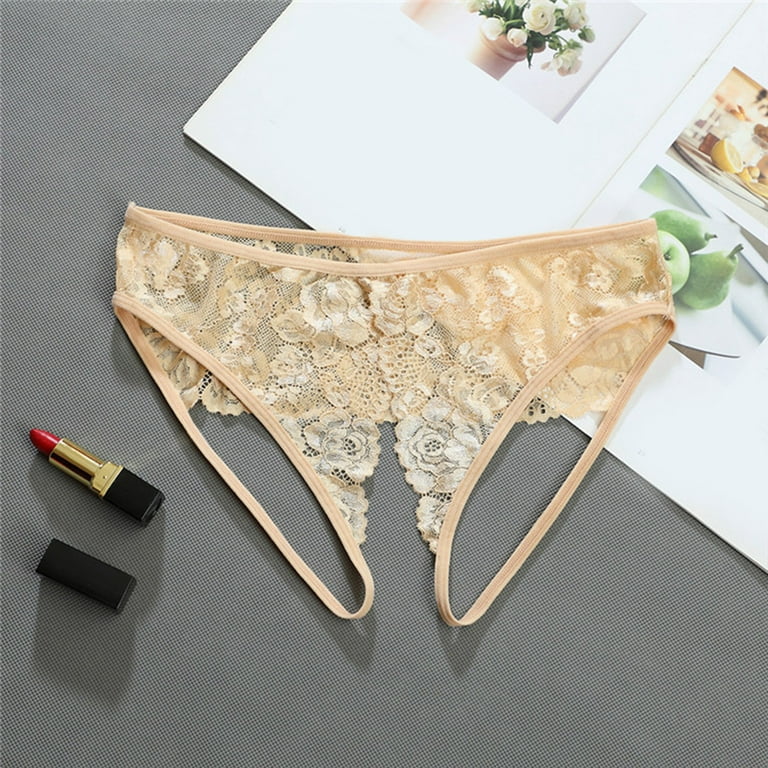 2DXuixsh Seamless Bikini Women Lace Briefs Hollow Out Panties