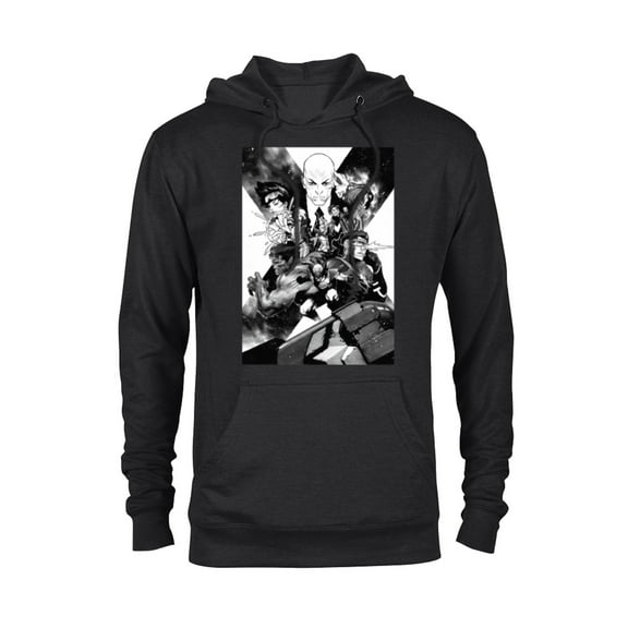 Marvel X-Men Mutant Super Heroes Black and White - Pullover Hoodie for Adults – Customized-Black