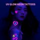 thumbnail image 4 of 2026 Neon Temporary Tattoo, Assorted Designs Glow In The Dark Neon Temporary Tattoo, Uv Blacklight Fake Tattoos, 4 of 5