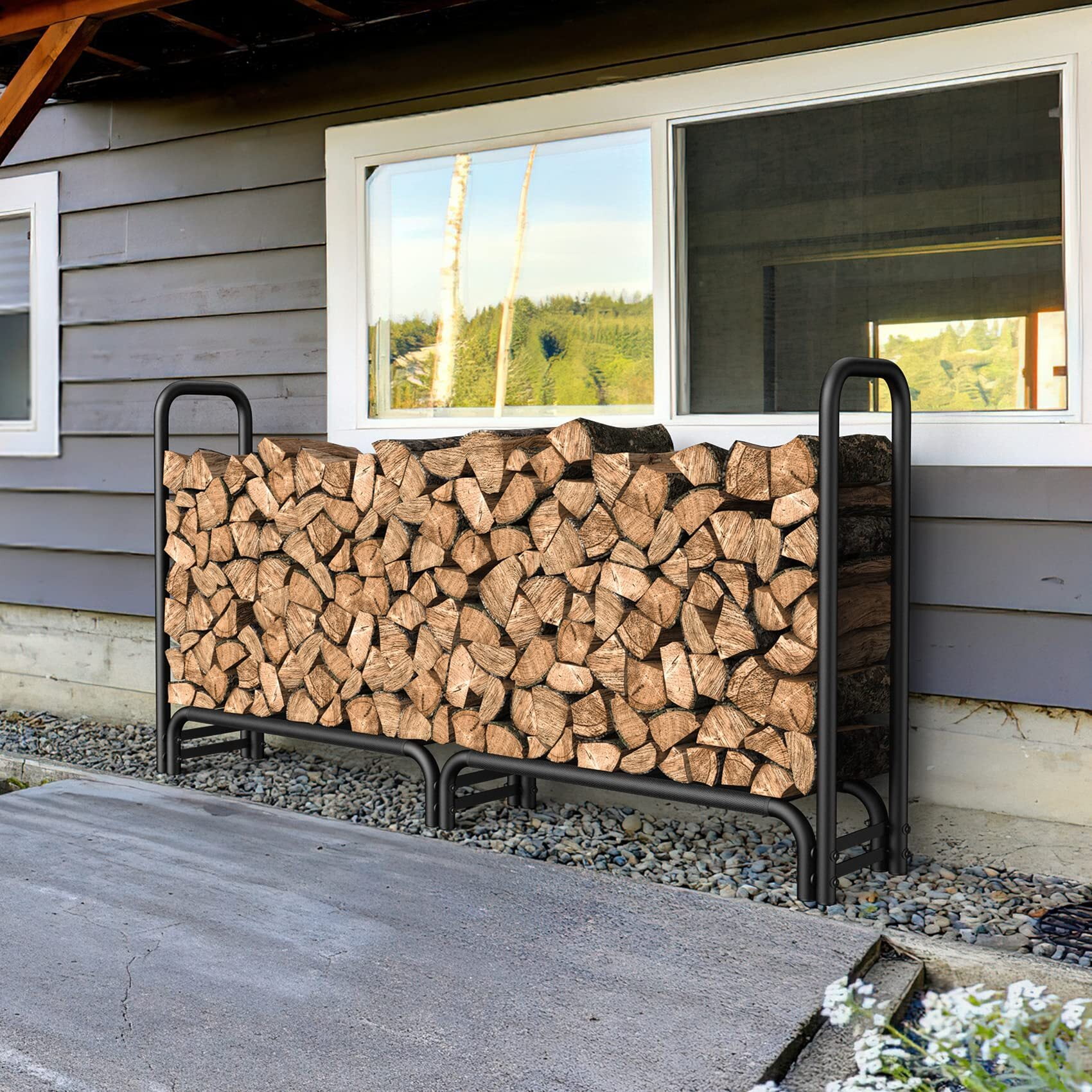 12 ft firewood rack hotsell