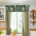 thumbnail image 3 of Yayeee Kitchen Valance Rod Pocket 54" x 18" Living Room Window Curtain, Christmas Gingerbread, 3 of 6
