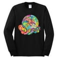 thumbnail image 2 of Wild Bobby Rainbow Painted I've Got The Whole World Dean Russo Design Inspirational/Christian Men Long Sleeve Shirt, Black, Small, 2 of 6