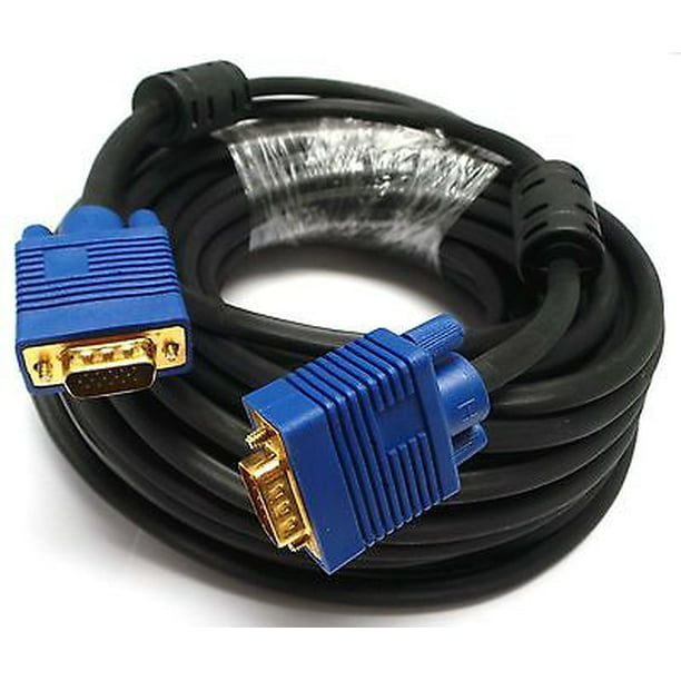 Het spijt me salami Rand 100FT 15PIN GOLD PLATED BLUE SVGA VGA ADAPTER Monitor Male Cable CORD PC  HDTV - Walmart.com