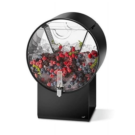 Rosseto LD183 5 gal Acrylic Beverage Dispenser Lucid Barrel, Black