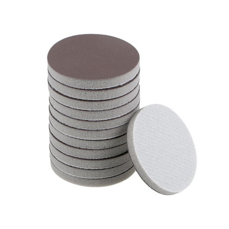 

2-Inch Sanding Sponge Hook and Loop Sanding Disc Wet / Dry for Car Wood Drywall Metal Brown Corundum 1200-1500grit 12pcs