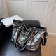 thumbnail image 2 of Bolso De Hombro Bolso Bolso bandolera informal para mujer, bolso de hombro acolchado de algodón de invierno (gris), 2 of 6