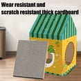 thumbnail image 6 of PONPRNGY 1 Pack Cardboard Houses with Scratcher, Hideaway Playhouse, Kitty Scratching Beds for Indoors, Milk Box Furniture Condo Cave Tent for Bunny Small Animals, 6 of 6