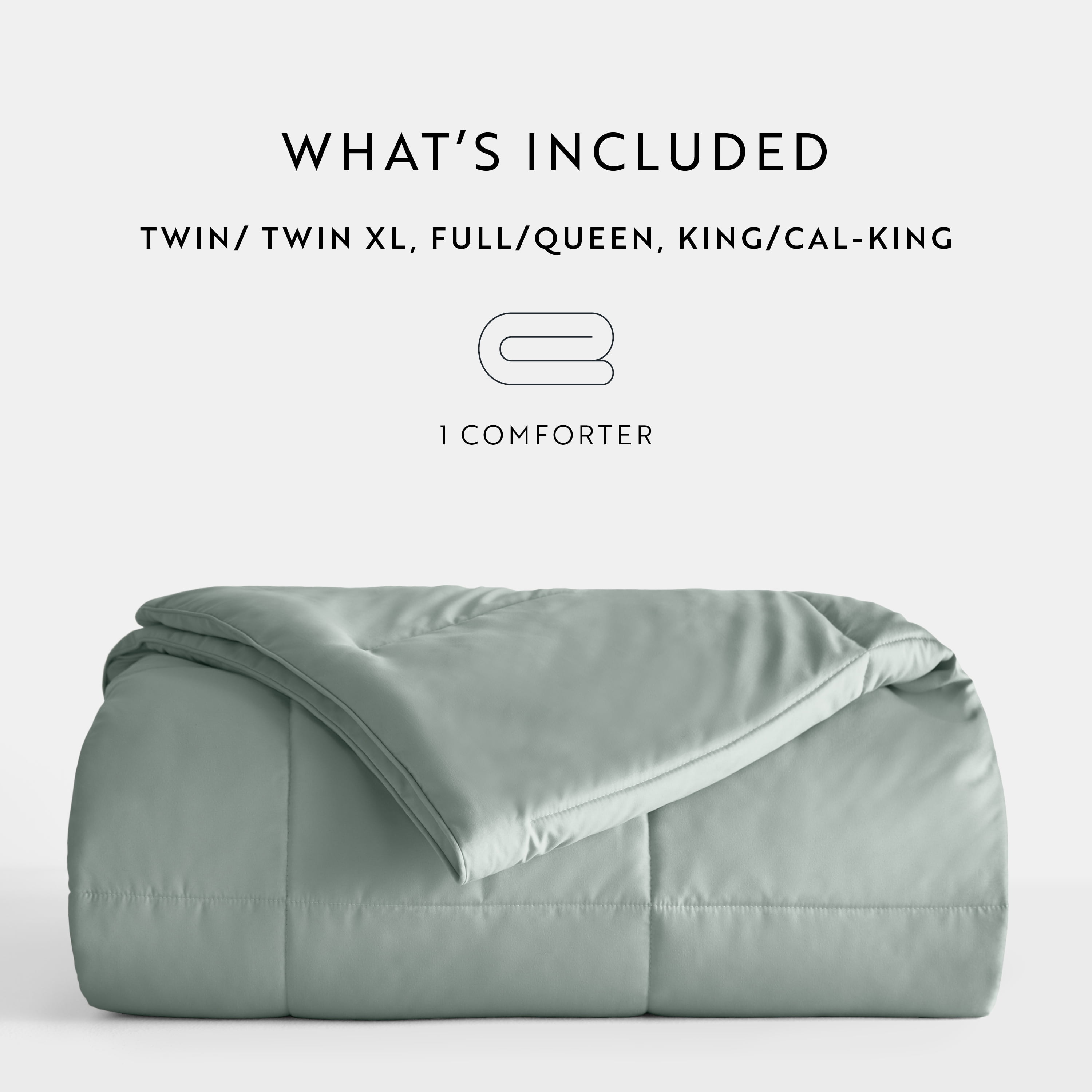 Noble Linens Eucalyptus All Season Lightweight Down-Alternative Solid Comforter, Full/Queen