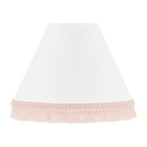 Sweet Jojo Designs Boho Fringe White and Pink Empire Lamp Shade