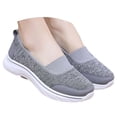 thumbnail image 3 of ibiyuan Orthopedic Shoes for Women Knit Upper Embroidery Walking Shoes for Women Arch Support Walking Anti-Skid Womens Walking Sneakers Classic Hands Free Platform Mary Janes Pull-On Shoes, 3 of 9