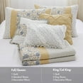 thumbnail image 5 of Madison Park Dawn Full/Queen 6 Piece Cotton Percale Quilt Set with Throw Pillows in Yellow, 5 of 6