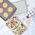 thumbnail image 5 of Yayeee Pot Holders Kitchen Heat Resistant with Pocket 7"x9.8" Cotton Oven Cooking Hot Pads, Beige Floral, 5 of 7