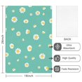 thumbnail image 2 of 2 Pcs Funny Kitchen Towels,Teal Daisy Flower Yellow Centers Pattern Microfiber Dish Towels,Kitchen Tea Towels,Kitchen Towel Set (18" X 26"), 2 of 7