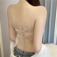 thumbnail image 4 of Strapless Bra Wrap Chest Chest Pad Massage Hosiery Women Tube Top Strapless No Steel Ring Bra, 4 of 8