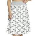 thumbnail image 1 of Women's Moose Monochrome Style Elk Pattern A-line Printed Skirt Casual Wear, XL, White and Charcoal Grey, by Ambesonne, 1 of 1