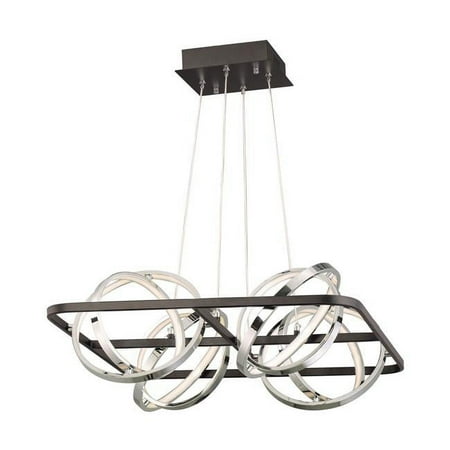 

ET2 Gyro II LED Pendant Ceiling Light - Black & Polished Chrome - 11.75 in.