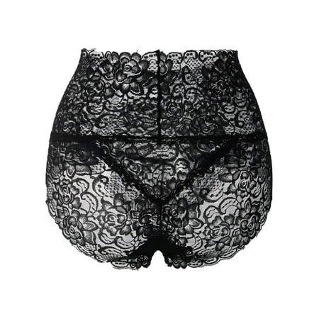 

Spring hue Women Lace Floral Brief Panties High Waist Knicker Underwear