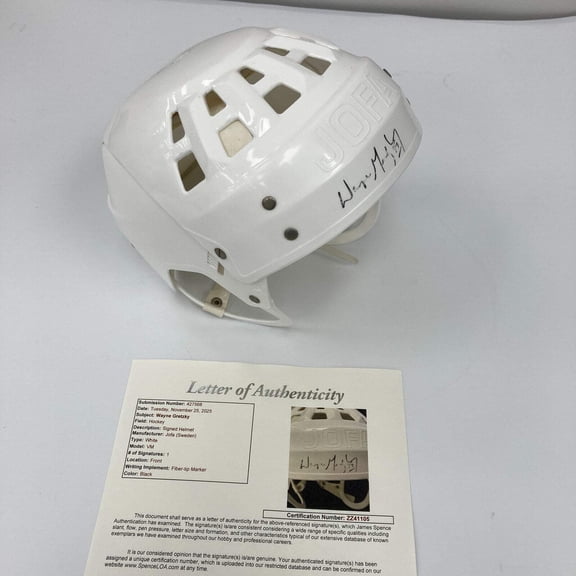 Wayne Gretzky Signed NHL Jofa Hockey Helmet JSA COA