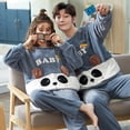 thumbnail image 3 of Ropa de dormir de lana Coral para hombre y mujer, traje cálido de invierno para casa, moda coreana, ropa de dormir cálida para parejas, 3 of 5