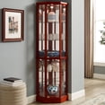thumbnail image 5 of 6-Tier Display Cabinet with Glass Doors | Display Antiques and Dishes in Style | Ensure Safety with Anti-Tipping Anchor, 5 of 6