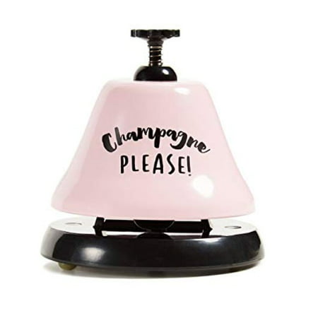 Champagne Please! Bar Top Bell in Pink and Black