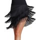 thumbnail image 2 of YM YOUMU Falda de práctica de baile latino con borlas para mujer para tango, salón de baile, samba, salsa, ropa de baile, 2 of 4