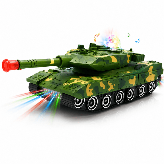 Transforming Tank Toy, Robot Vehicle with Dual Forms, Camouflage Military for Kids