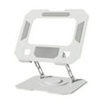thumbnail image 3 of Bunblic Adjustable Laptop Holder Notebook Desk Mount Easy to Carry & Store Ventilated Laptop Riser Rotation Reading Stand for Travel White, 3 of 8