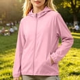 thumbnail image 6 of Acaics Girls' Hooded Rain Jacket: Lightweight Waterproof Zip Up Windbreaker with Pockets, Sun Protection Coat for Teens Ages 7–17, 6 of 10