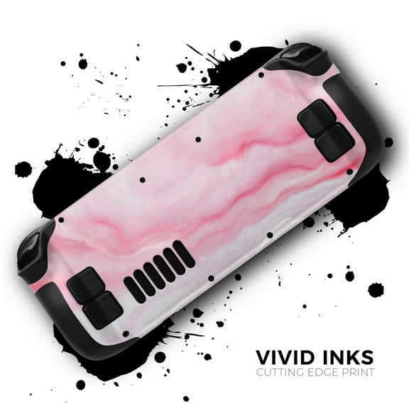 Design Skinz - Compatible with Steam Deck - Skin Decal Protective Scratch-Resistant Removable Vinyl Wrap Cover - Marbleized Pink Paradise V4
