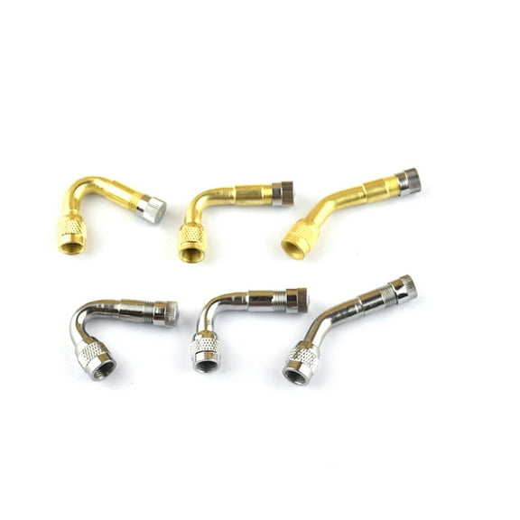 Worgeous 4-Pack Front Universal Valve Stem Extension with Angle Air Adapter for Tire Inflation