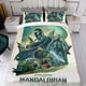thumbnail image 4 of The Mandalorian Conjunto de sábanas temático, trío de piezas, cómodo y amigable con la piel, diseño único, regalo de decoración para el hogar para familiares, amigos y fans, 90 cm * 190 cm, 4 of 6