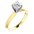 thumbnail image 3 of Pompeii 1Ct Round Diamond Solitaire Round Engagement Ring Two Tone 14k Yellow Gold (HI,I1), 3 of 5