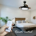 thumbnail image 2 of 36'' LED Retractable Blades Ceiling Fan with Remote Control and Light Kit Included, 2 of 9