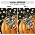 thumbnail image 3 of Fall Pumpkin House Flag for Outdoor 28x40 Double Sided,Seasonal Pumpkin with Bowknot White Dots Yard Flags for Outside,Holiday Decorative House Flag for Farmhouse Thanksgiving Autumn Décor, 3 of 6