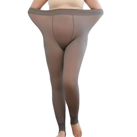 

Beiwei Women Slimming Footed Stockings Elastic Waisted Thickened Tights Ladies High Waist Travel Pantyhose Gray-Feet 90g One Size