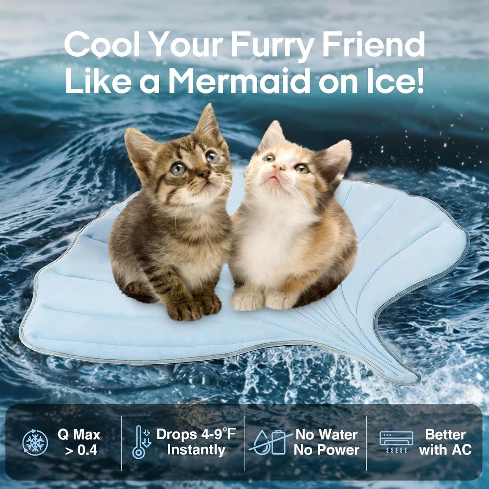 Double-Sided Leaf Pet Mat - Super Soft Dog & Cat Bed for Indoor & Outdoor Use | Machine Washable Cooling Pad for Small to Large Pets | Portable Camping Mat for Puppies & Cats