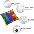 thumbnail image 6 of Acheng LGBT Gay Pride Throw Pillow Covers Pillowcases Rainbow Hearts Decorative Pillow Case Cushion Covers for Sofa Couch Outdoor Bed Pillow Protectors 2 pcs White, 6 of 7