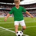 thumbnail image 6 of Ceisia Kids' V-Neck Short Sleeve Soccer Jersey Assorted Colors for Sports and Casual Wear Green 11-12Years Gifts for Father, 6 of 8