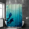 thumbnail image 2 of 66 x 72 Inches Coolnut Shower Curtain Set with Hooks, Scuba Diver Polyester Waterproof Bath Curtain for Bathroom Bathtubs Decor, 2 of 6